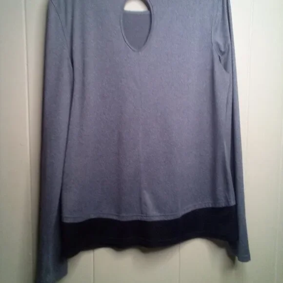 NYL Sport Shirt L Long Sleeve Active Athletic Gray Black - Picture 4 of 11